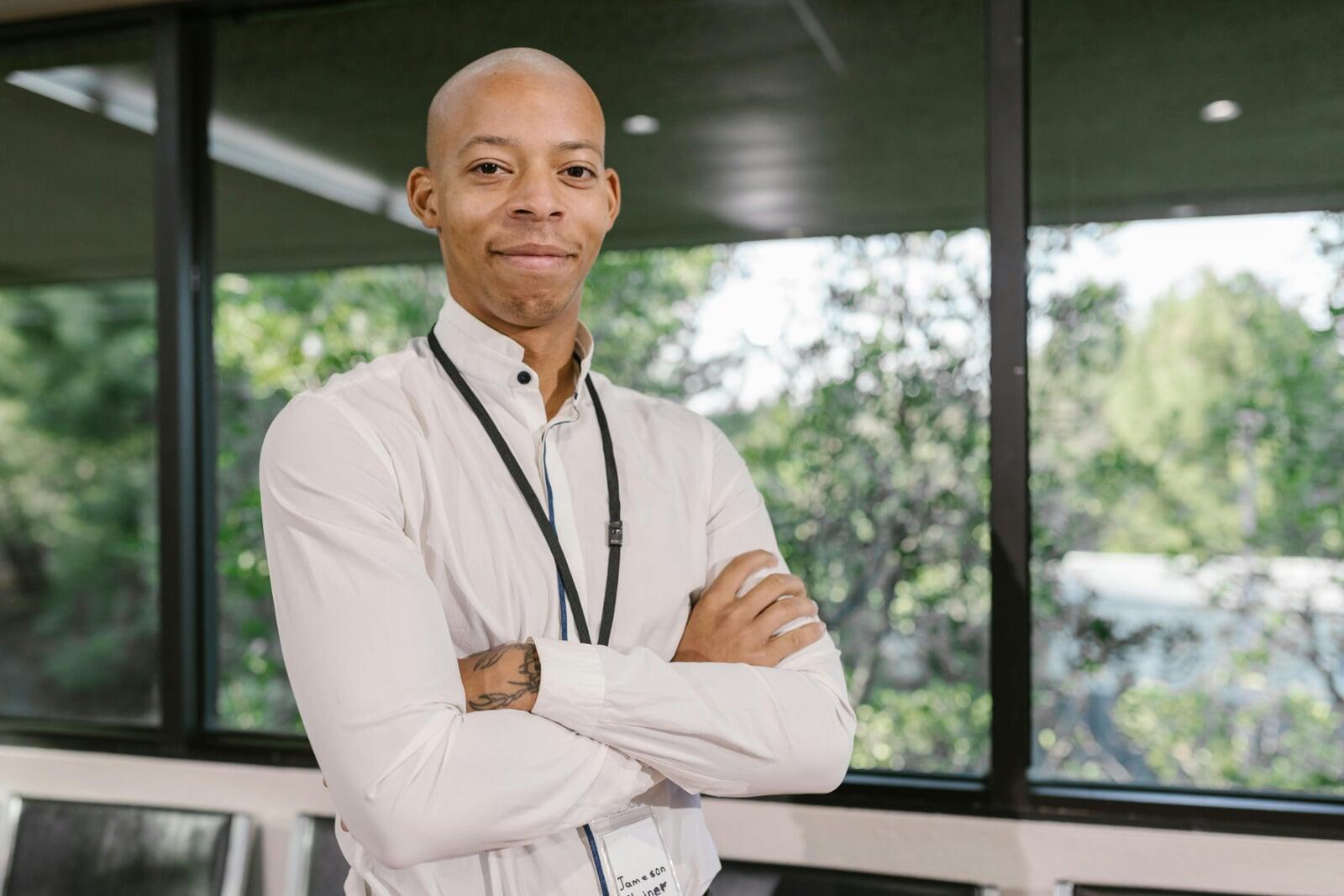 Confident business leader, illustrating our commitment to data privacy and legal compliance.